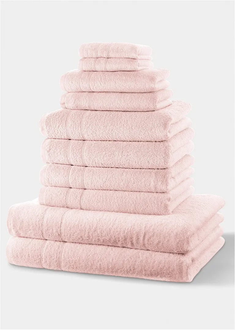 Handtuch Set (10-tlg. Set) in rosa - bonprix Handtuch Set (10-tlg. Set) in rosa - bonprix