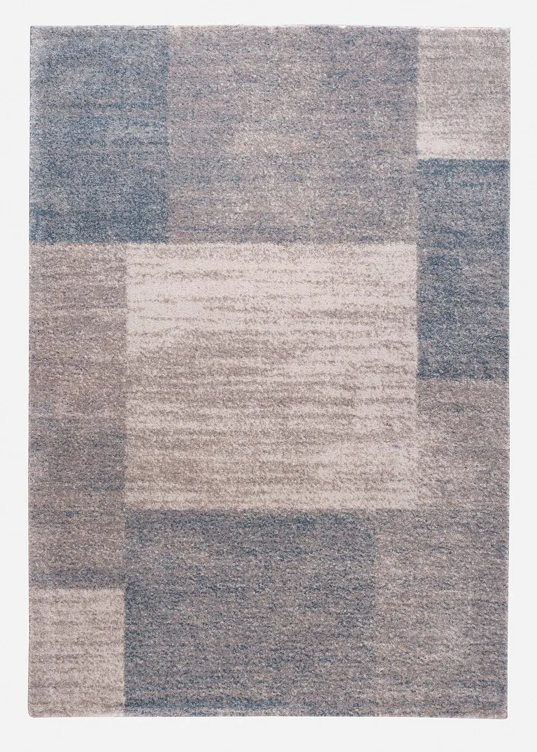 Teppich mit melierter Musterung in blau von vorne - bonprix Teppich mit melierter Musterung in blau von vorne - bonprix