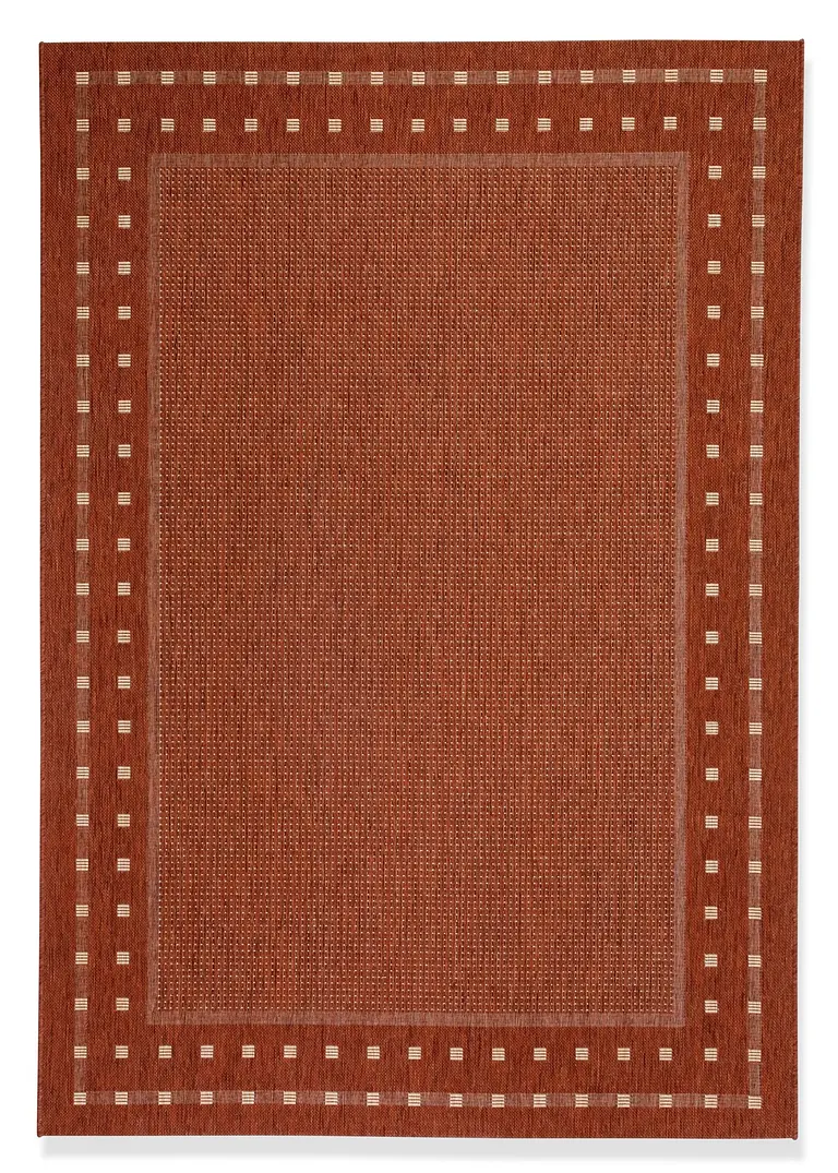 In- und Outdoor Teppich mit umlaufender Bordüre in orange - bonprix In- und Outdoor Teppich mit umlaufender Bordüre in orange - bonprix