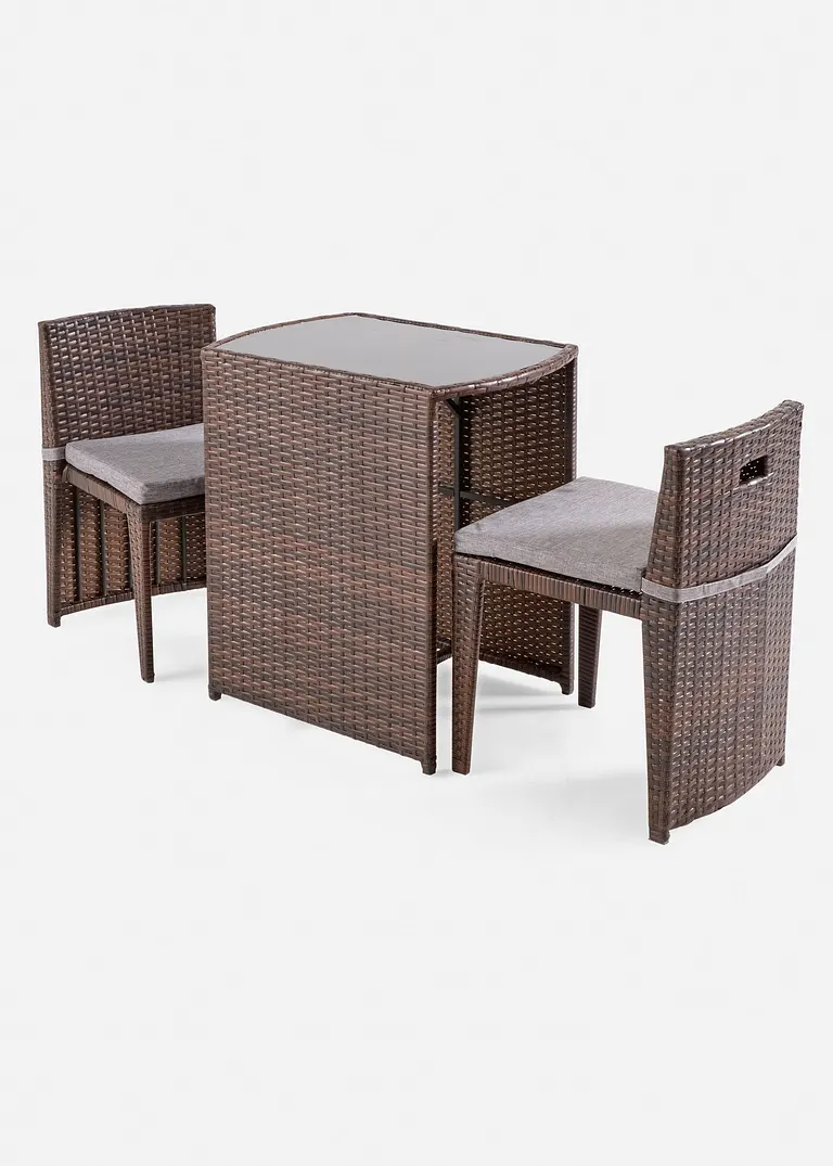 Gartenmöbel Set (3-tlg. Set) in grau - bonprix Gartenmöbel Set (3-tlg. Set) in grau - bonprix