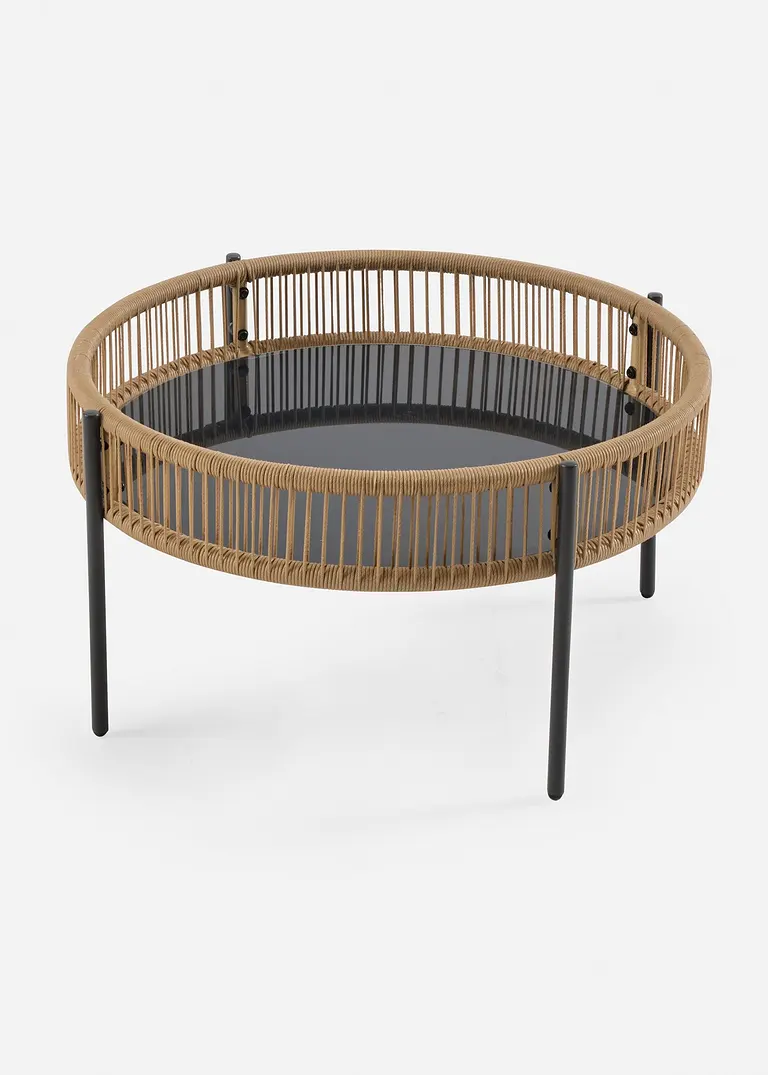 Beistelltisch mit Geflecht in beige von vorne - bonprix Beistelltisch mit Geflecht in beige von vorne - bonprix
