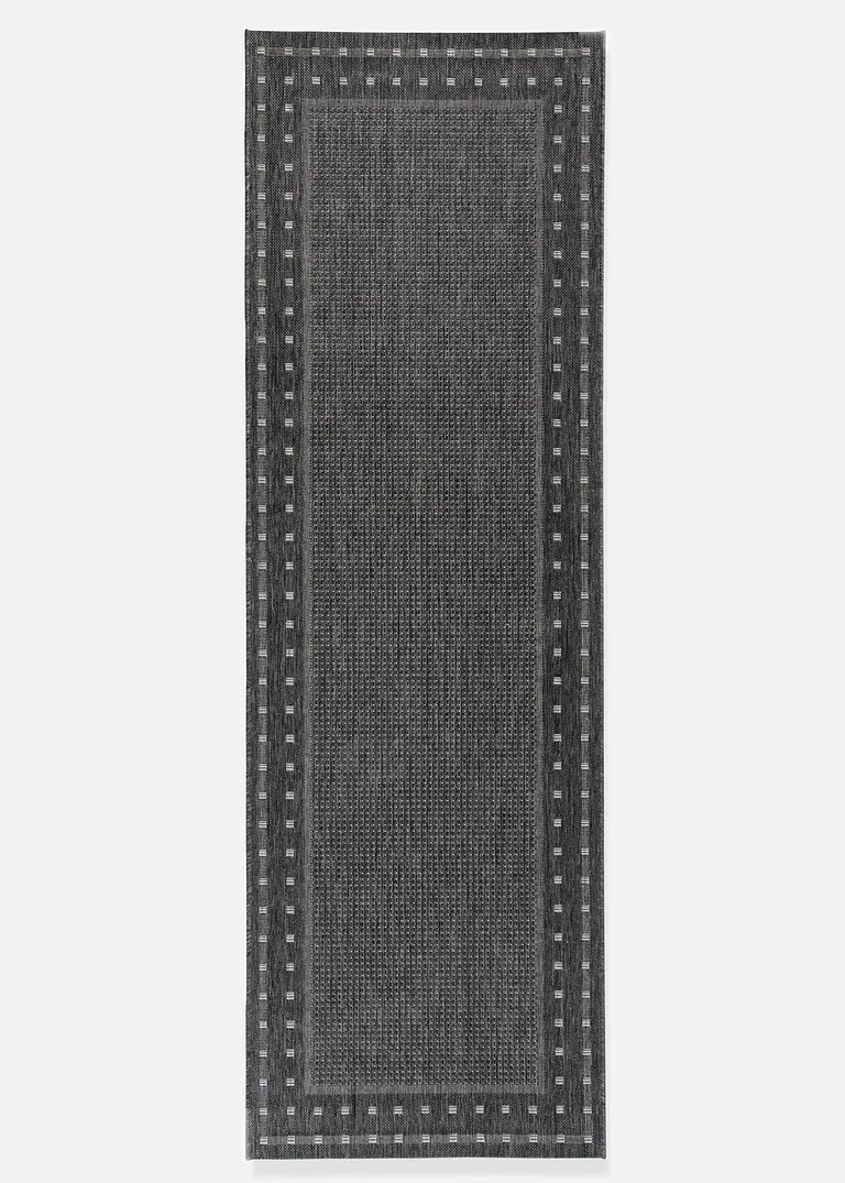 In- und Outdoor Läufer mit umlaufender Bordüre in grau - bonprix In- und Outdoor Läufer mit umlaufender Bordüre in grau - bonprix