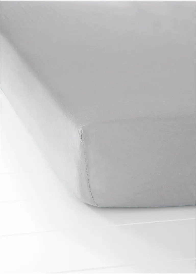 Jersey Spannbettlaken in grau von vorne - bonprix Jersey Spannbettlaken in grau von vorne - bonprix