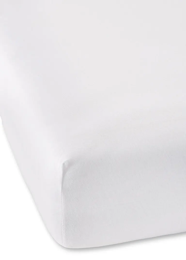 Jersey Comfort Spannbettlaken in weiß - bonprix Jersey Comfort Spannbettlaken in weiß - bonprix