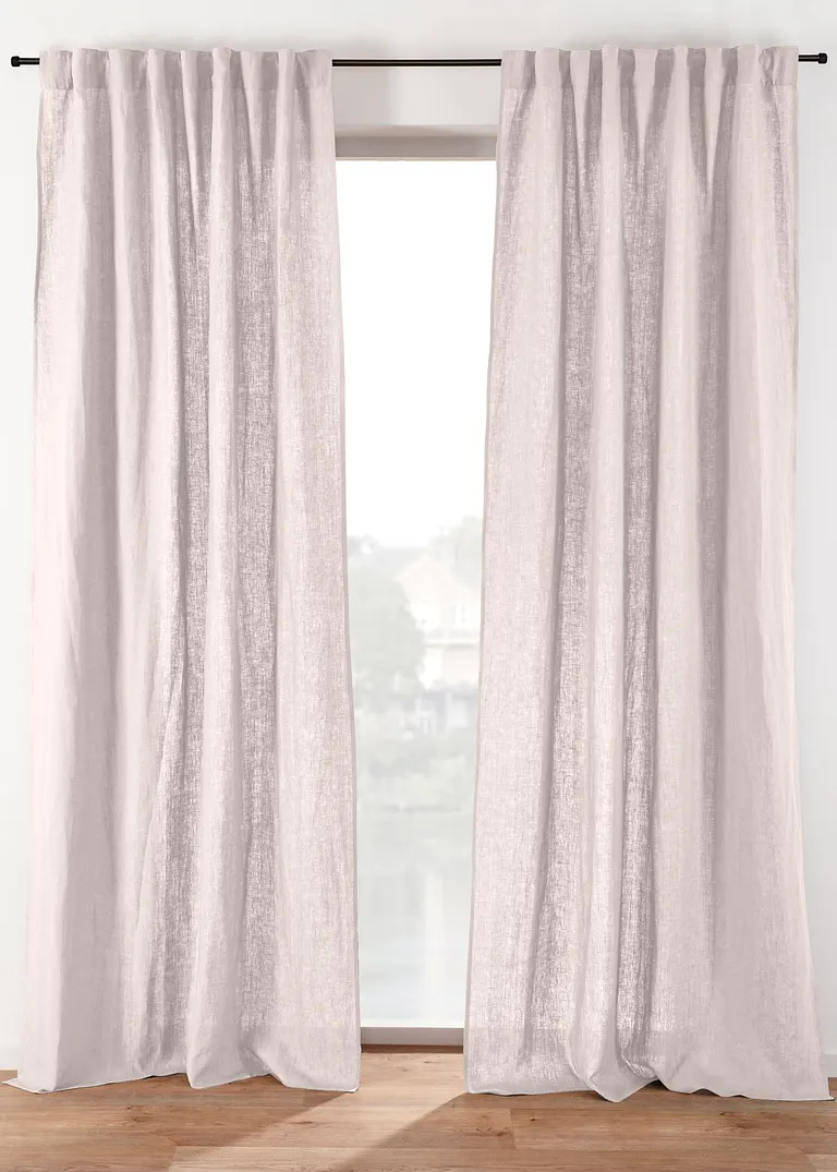 Leinen Vorhang (1er Pack) in beige - bonprix Leinen Vorhang (1er Pack) in beige - bonprix