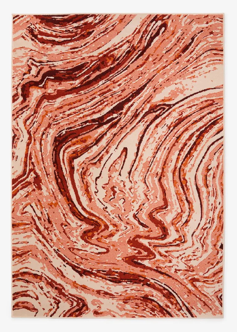 Teppich mit moderner Musterung in orange von vorne - bonprix Teppich mit moderner Musterung in orange von vorne - bonprix