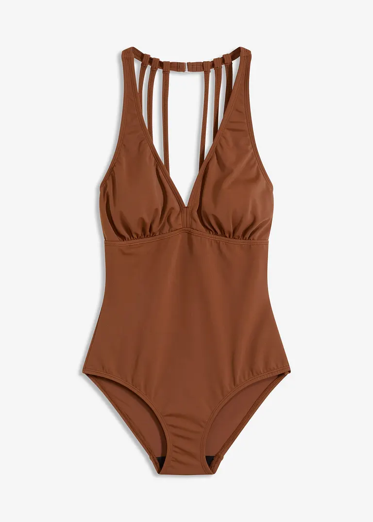 Badeanzug in braun von vorne - bonprix Badeanzug in braun von vorne - bonprix