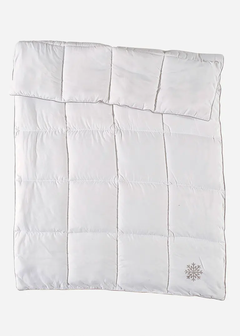 Bettdecke Daunen Touch Schneeflocke extrawarm in weiß von vorne - bonprix Bettdecke Daunen Touch Schneeflocke extrawarm in weiß von vorne - bonprix