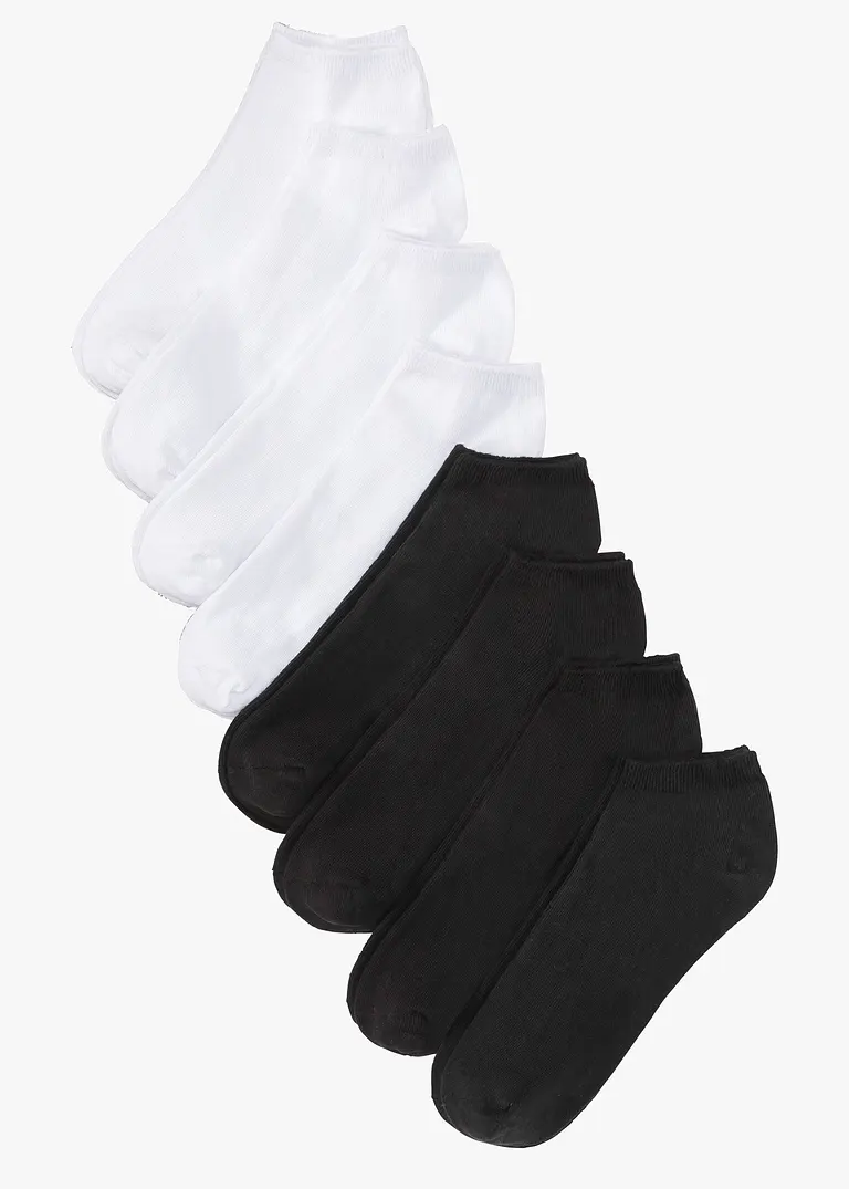 Sneakersocken mit Bio-Baumwolle (8er Pack) in schwarz von vorne - bonprix Sneakersocken mit Bio-Baumwolle (8er Pack) in schwarz von vorne - bonprix