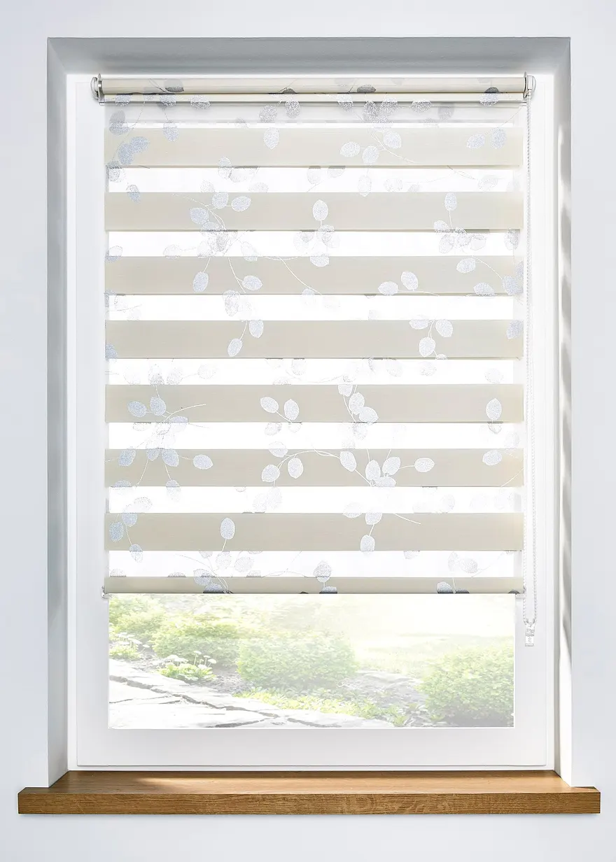 Doppelrollo mit Glanzmuster in beige - bpc living bonprix collection Doppelrollo mit Glanzmuster in beige - bpc living bonprix collection