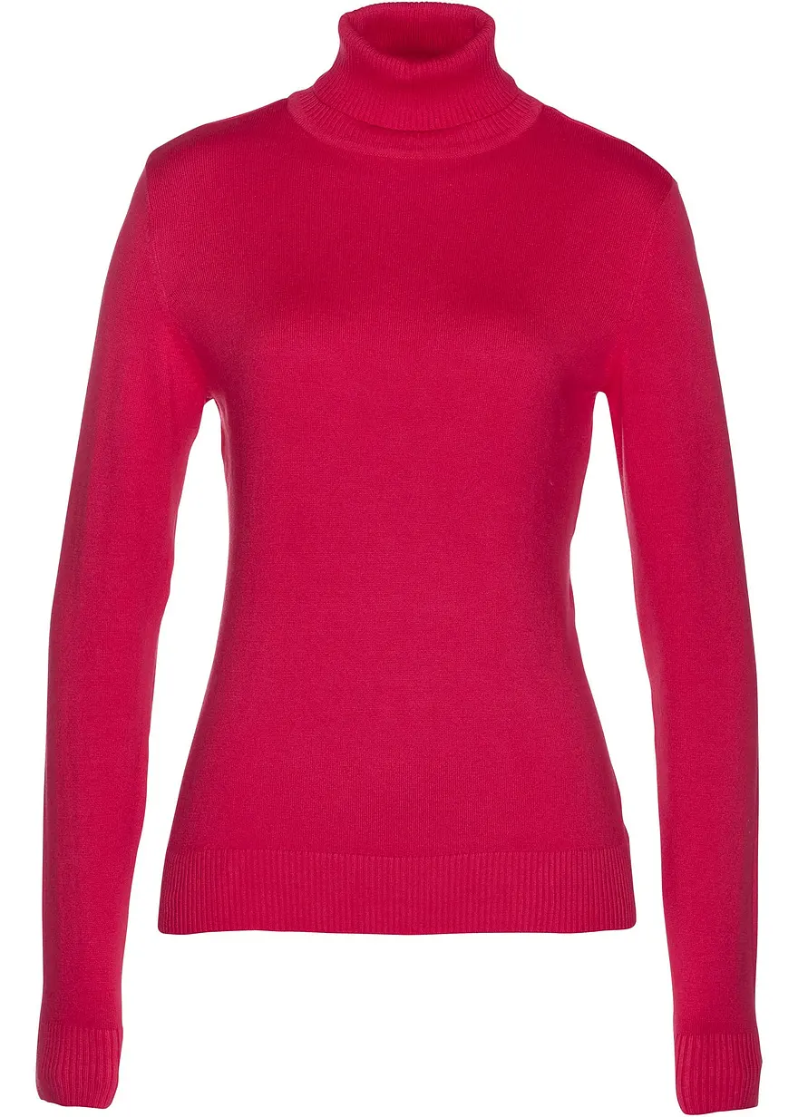 Rollkragenpullover in rot von vorne - bonprix Rollkragenpullover in rot von vorne - bonprix