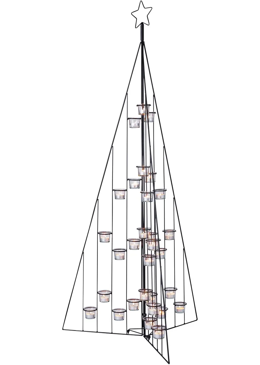Teelichthalter im Weihnachtsbaum-Design in schwarz - bpc living bonprix collection Teelichthalter im Weihnachtsbaum-Design in schwarz - bpc living bonprix collection