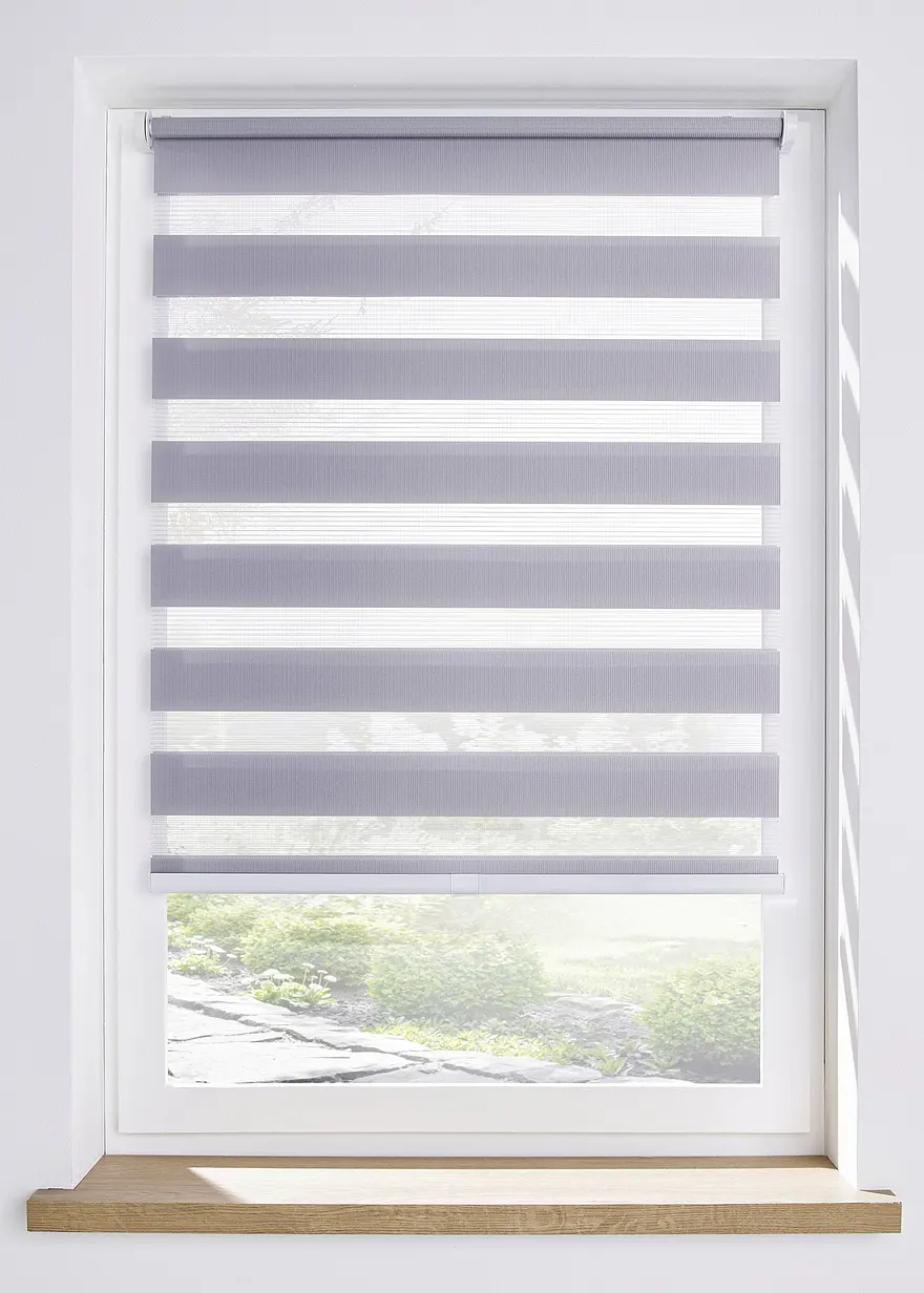 Schnurloses Doppelrollo in grau - bonprix Schnurloses Doppelrollo in grau - bonprix
