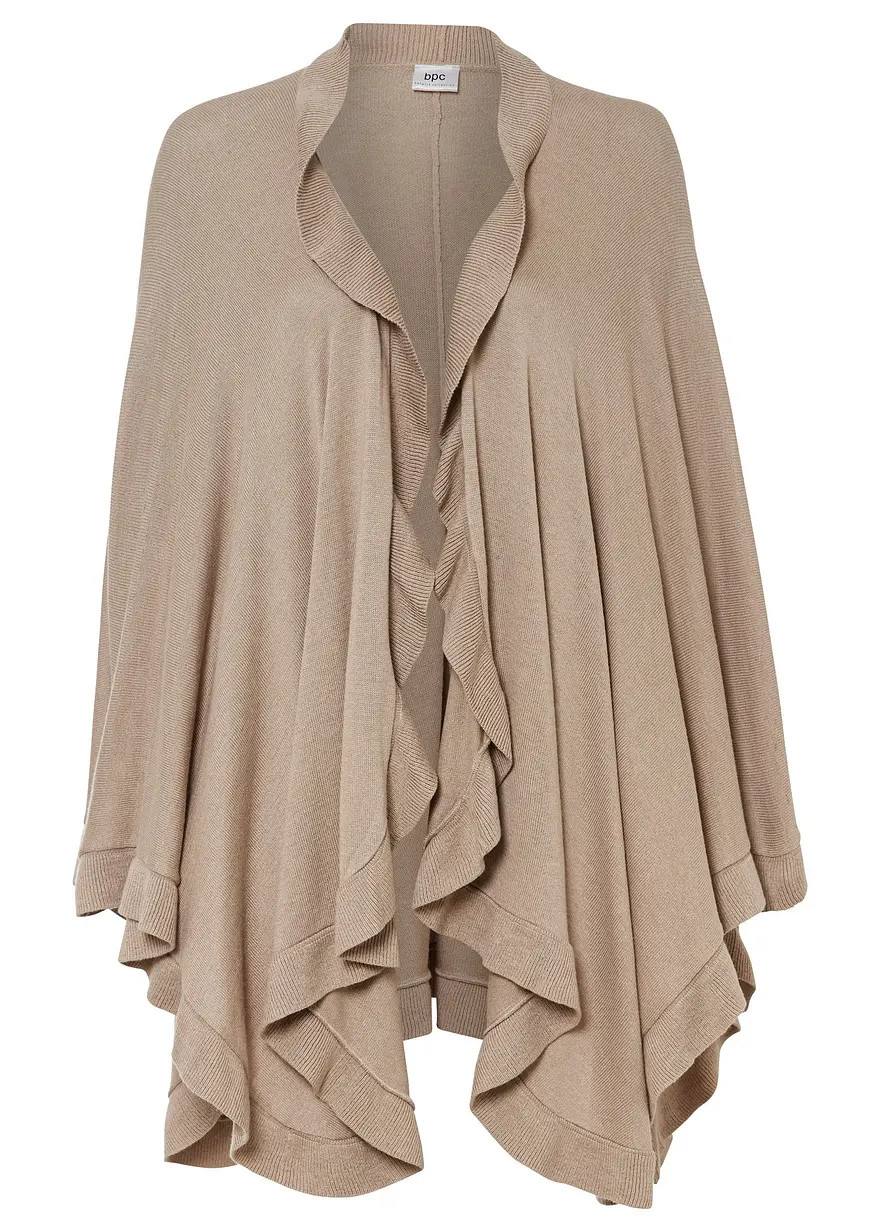 Poncho mit Kaschmiranteil in grau - bonprix Poncho mit Kaschmiranteil in grau - bonprix