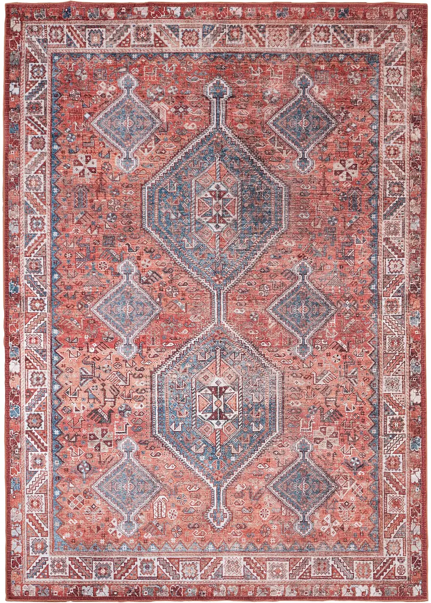 Waschbarer Teppich mit Orientmusterung in Vintageoptik in orange - bpc living bonprix collection Waschbarer Teppich mit Orientmusterung in Vintageoptik in orange - bpc living bonprix collection