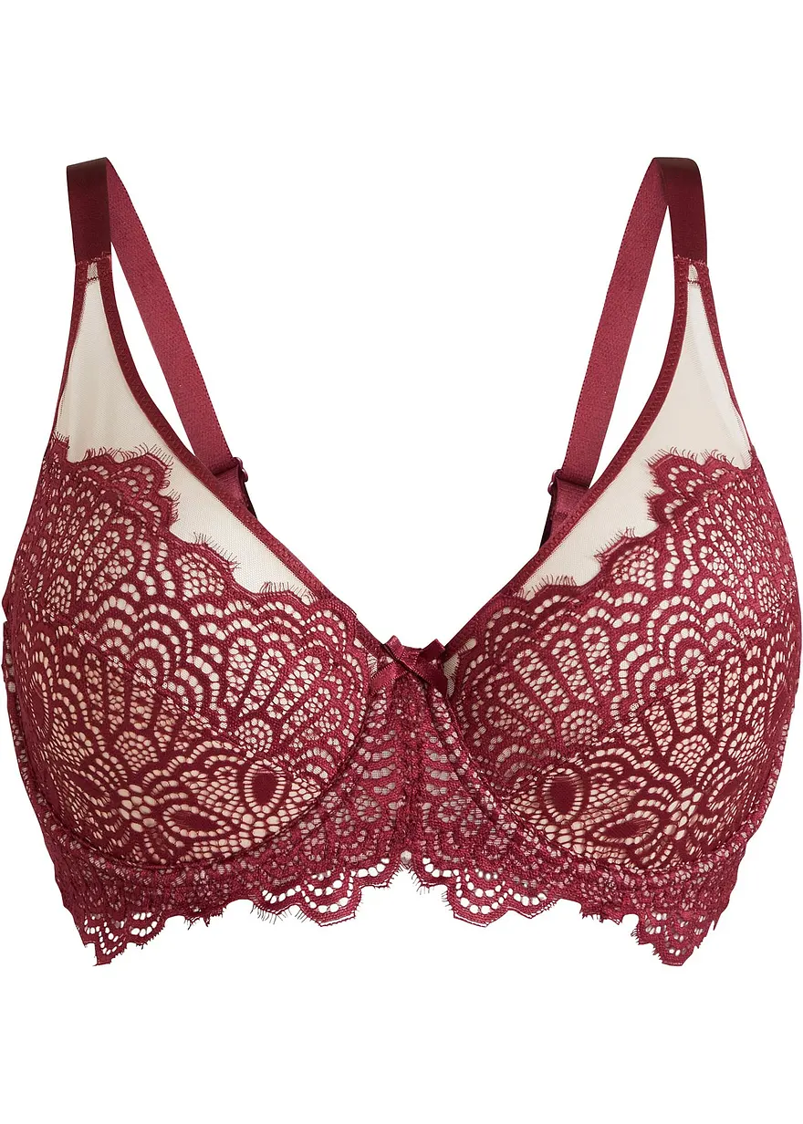 Minimizer BH mit Bügel in rot von vorne - bonprix Minimizer BH mit Bügel in rot von vorne - bonprix