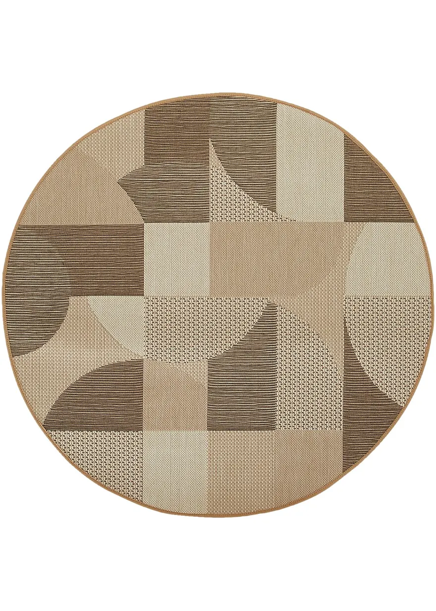 Runder In- und Outdoorteppich in graphischer Musterung in braun - bpc living bonprix collection Runder In- und Outdoorteppich in graphischer Musterung in braun - bpc living bonprix collection