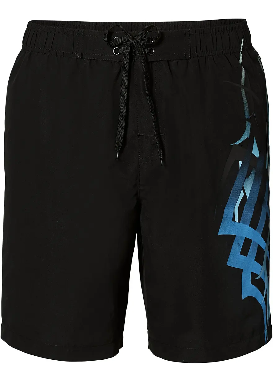 Badeshorts Herren in schwarz von vorne - bonprix Badeshorts Herren in schwarz von vorne - bonprix
