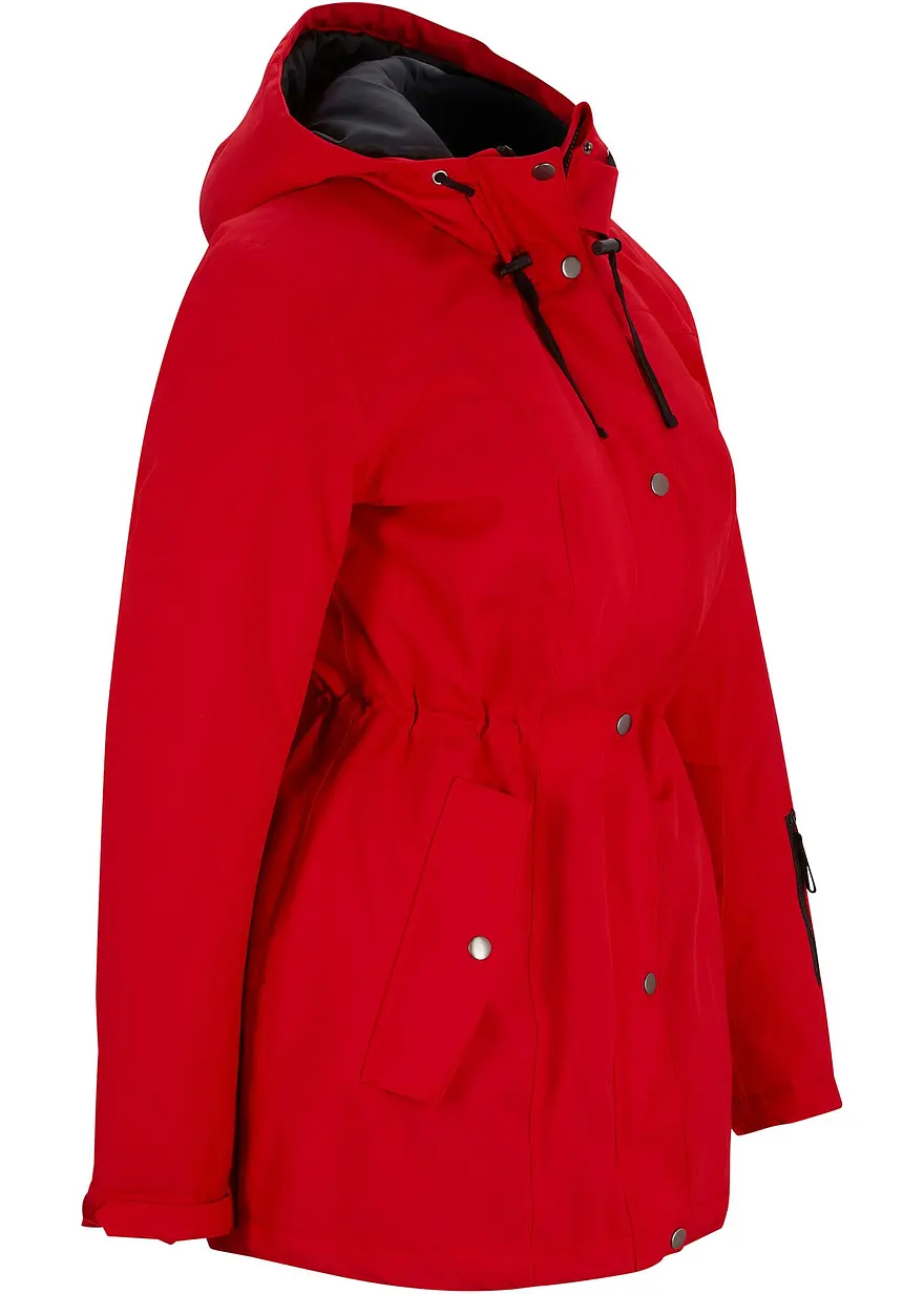 wasserdichte Funktions-Parka mit Kapuze in rot von vorne - bonprix wasserdichte Funktions-Parka mit Kapuze in rot von vorne - bonprix