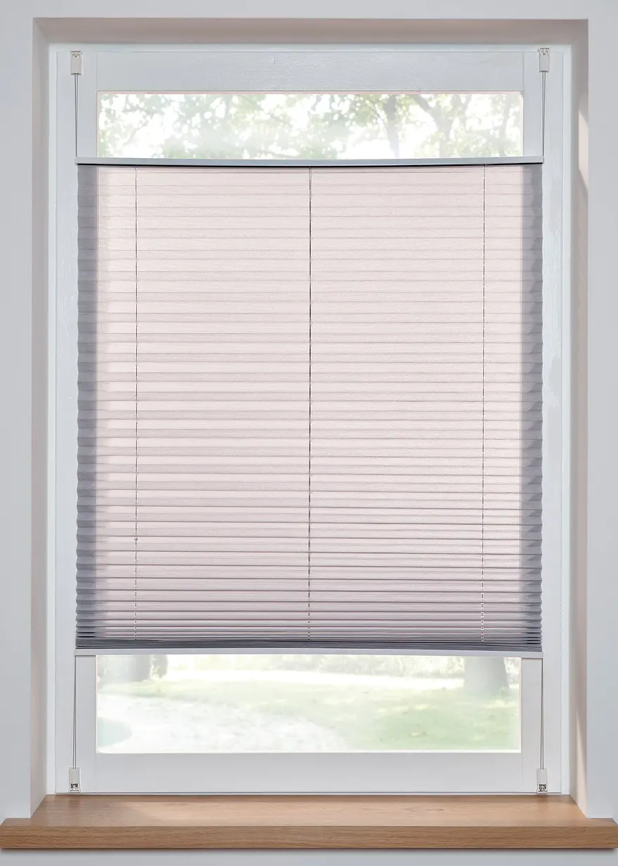 Leinenlook Plissee in grau - bpc living bonprix collection Leinenlook Plissee in grau - bpc living bonprix collection