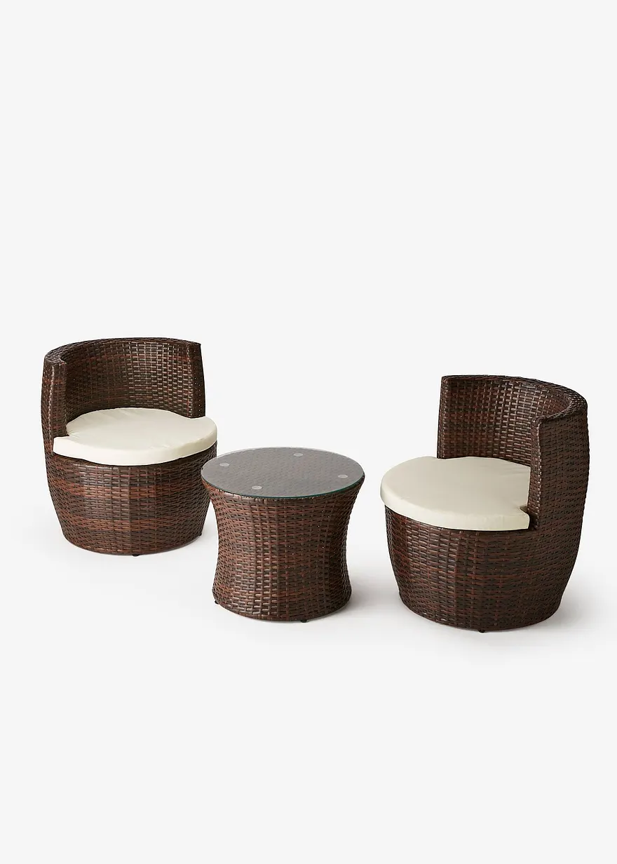 Gartenmöbel Set (3-tlg. Set) in braun - bonprix Gartenmöbel Set (3-tlg. Set) in braun - bonprix