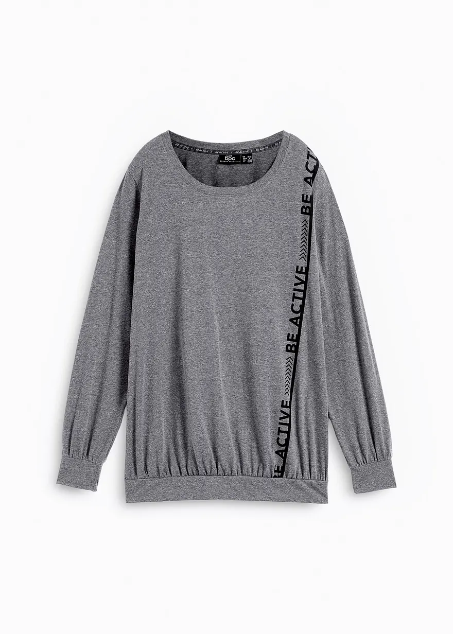 Lockeres Sport-Shirt in grau von vorne - bonprix Lockeres Sport-Shirt in grau von vorne - bonprix