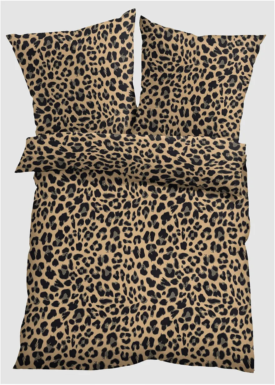 Bettwäsche mit Leoparden Design in braun - bonprix Bettwäsche mit Leoparden Design in braun - bonprix