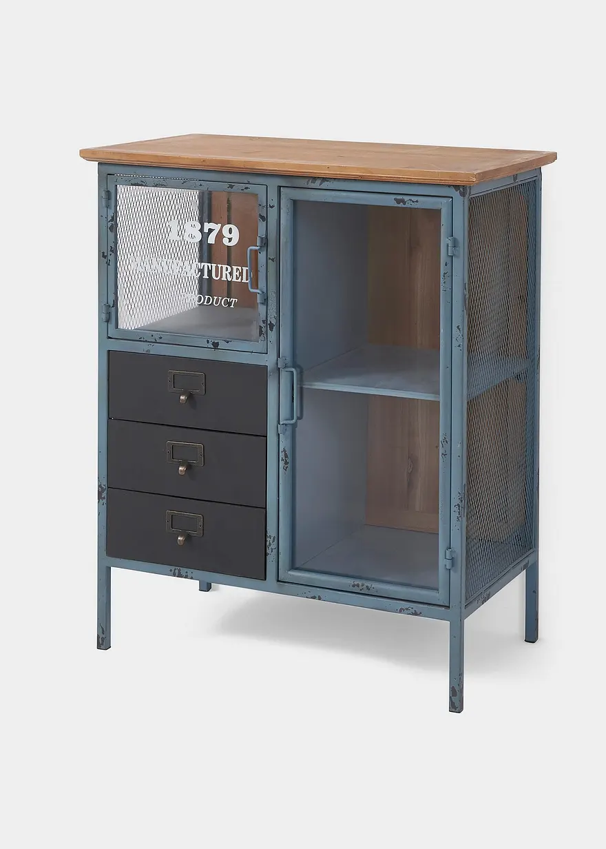 Kommode Spindoptik in blau von vorne - bonprix Kommode Spindoptik in blau von vorne - bonprix