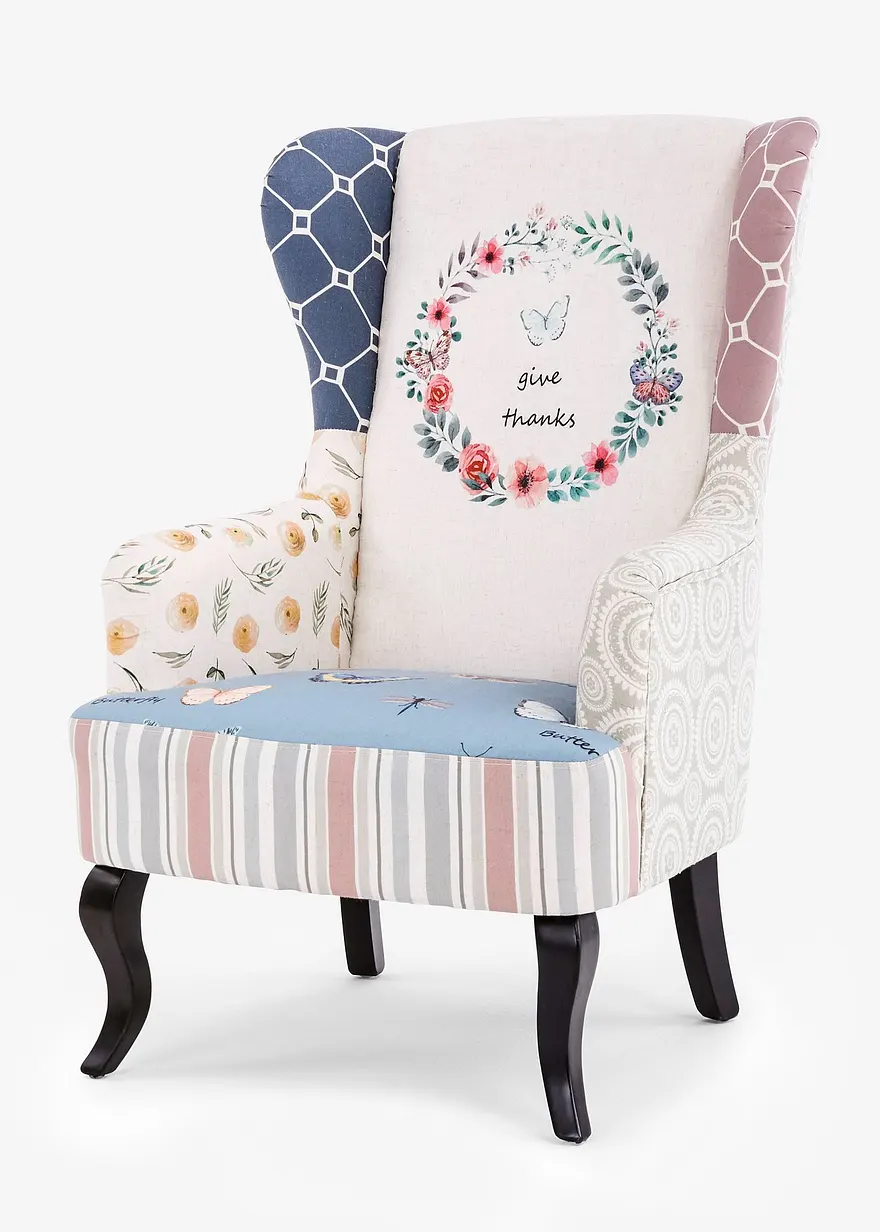 Ohrensessel in rosa von vorne - bonprix Ohrensessel in rosa von vorne - bonprix