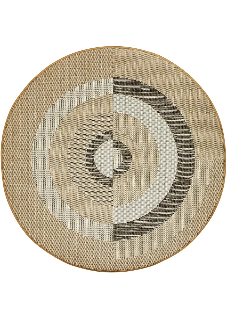 Runder In- und Outdoorteppich in graphischer Musterung in grau - bpc living bonprix collection Runder In- und Outdoorteppich in graphischer Musterung in grau - bpc living bonprix collection
