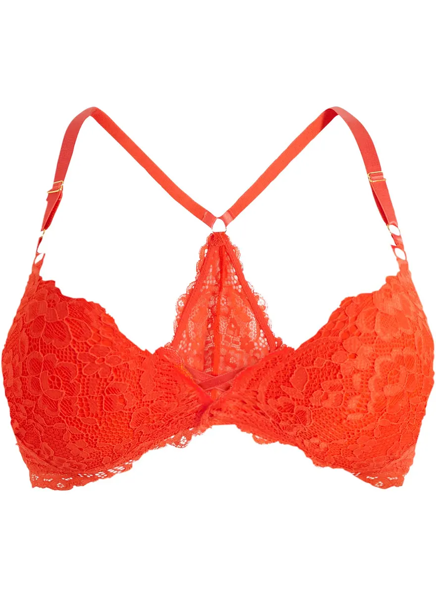 Bustier mit recyceltem Polyamid in orange von vorne - BODYFLIRT Bustier mit recyceltem Polyamid in orange von vorne - BODYFLIRT