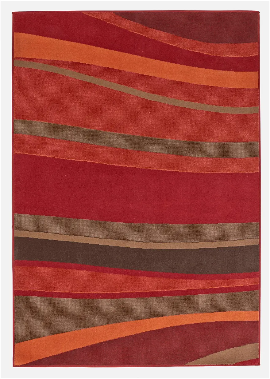 Teppich mit Wellenmusterung in rot - bonprix Teppich mit Wellenmusterung in rot - bonprix