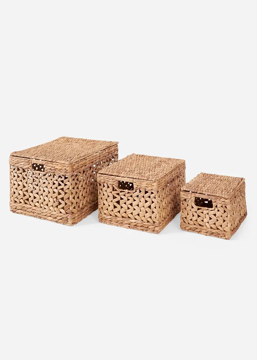 Körbe Set (3-tlg. Set) in beige von vorne - bonprix Körbe Set (3-tlg. Set) in beige von vorne - bonprix