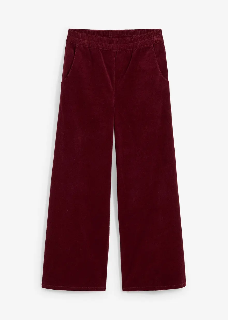 Cordhose mit Bequembund, High Waist in rot von vorne - bonprix Cordhose mit Bequembund, High Waist in rot von vorne - bonprix