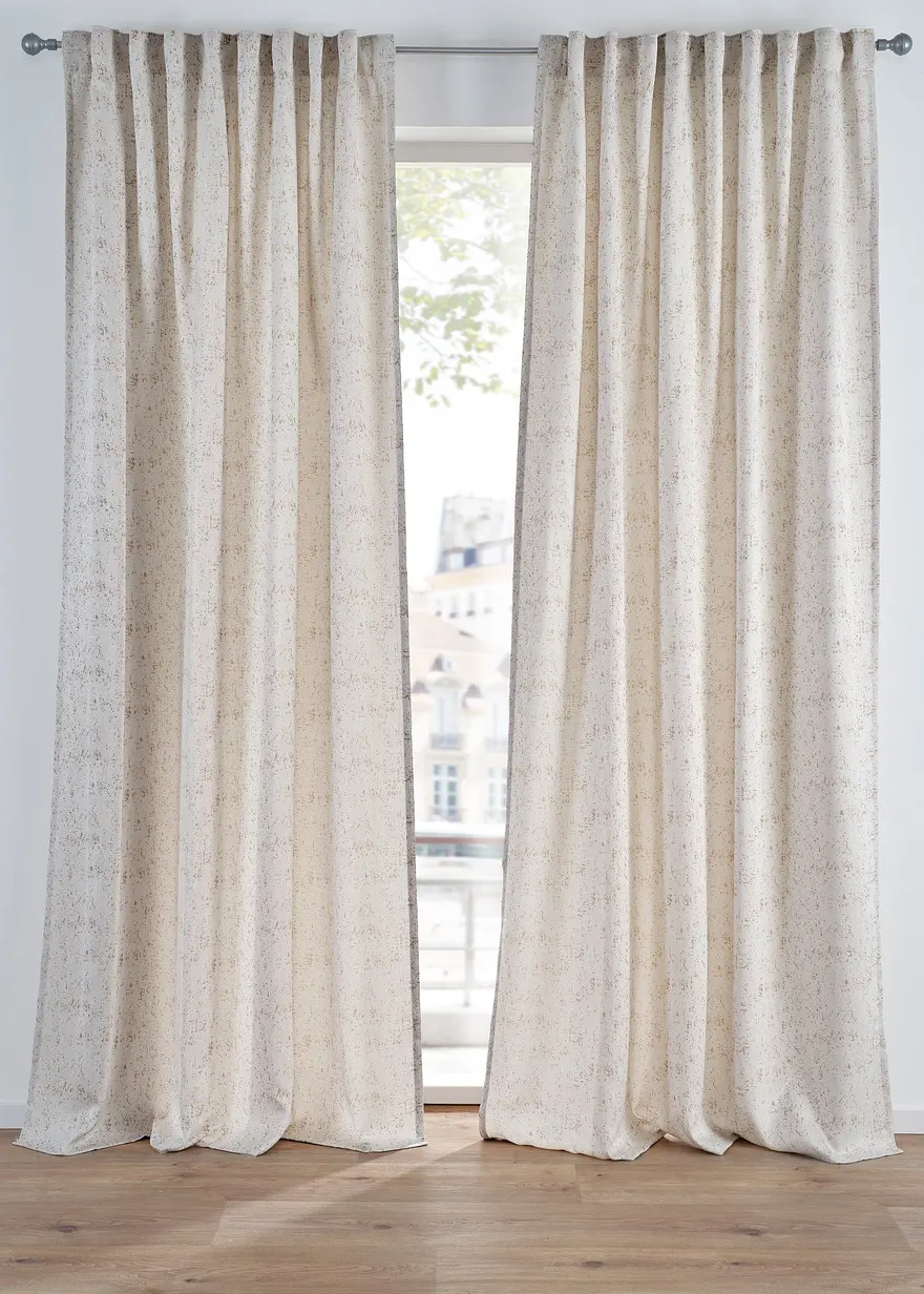 Jacquard Vorhang mit Glanzeffekt (1er Pack) in weiß - bonprix Jacquard Vorhang mit Glanzeffekt (1er Pack) in weiß - bonprix