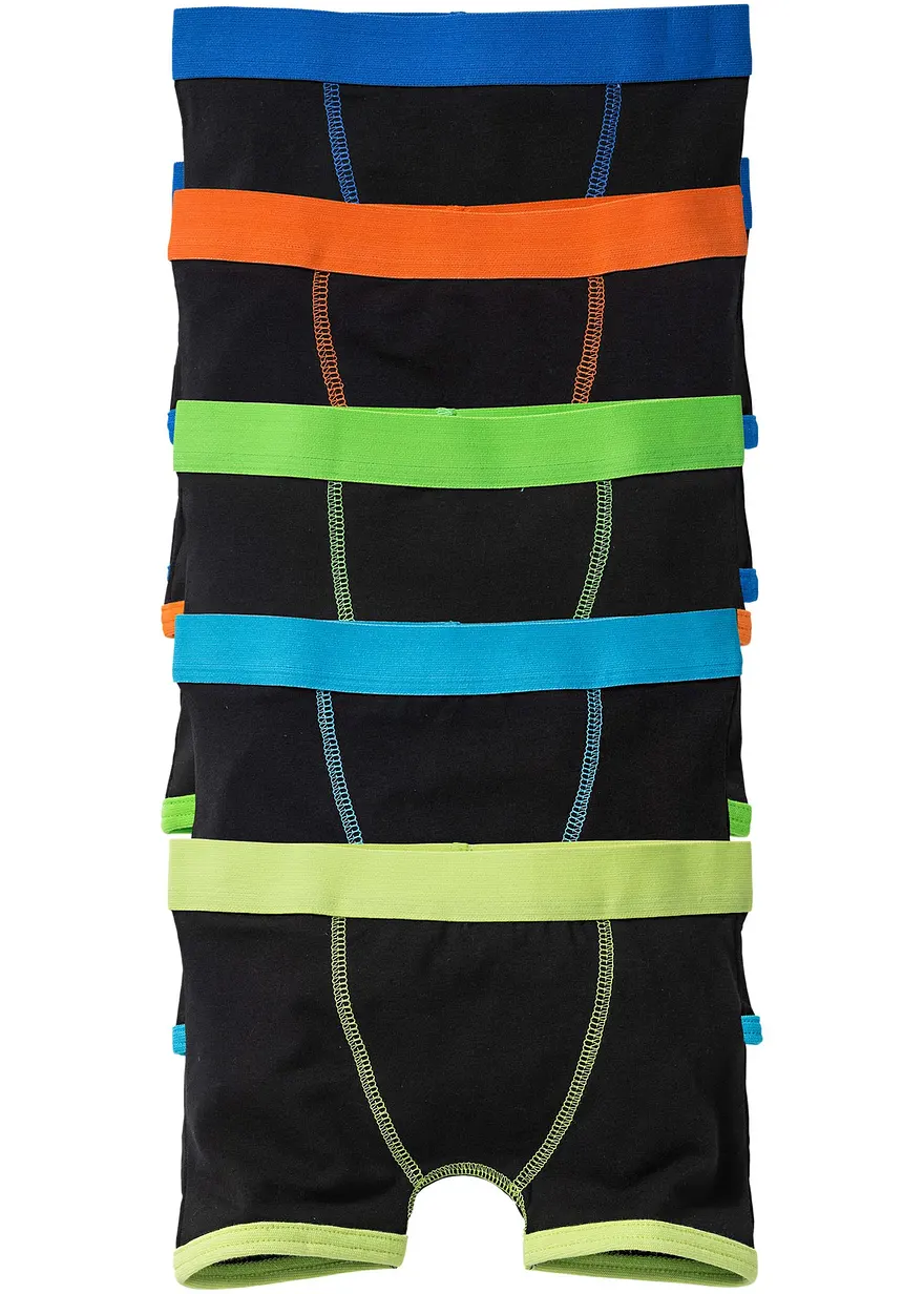 Jungen Boxershorts (5er Pack) in schwarz von vorne - bonprix Jungen Boxershorts (5er Pack) in schwarz von vorne - bonprix