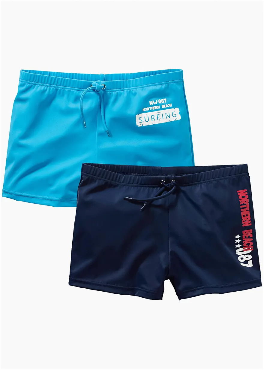 Badehose nachhaltig (2er-Pack) in blau - bonprix Badehose nachhaltig (2er-Pack) in blau - bonprix