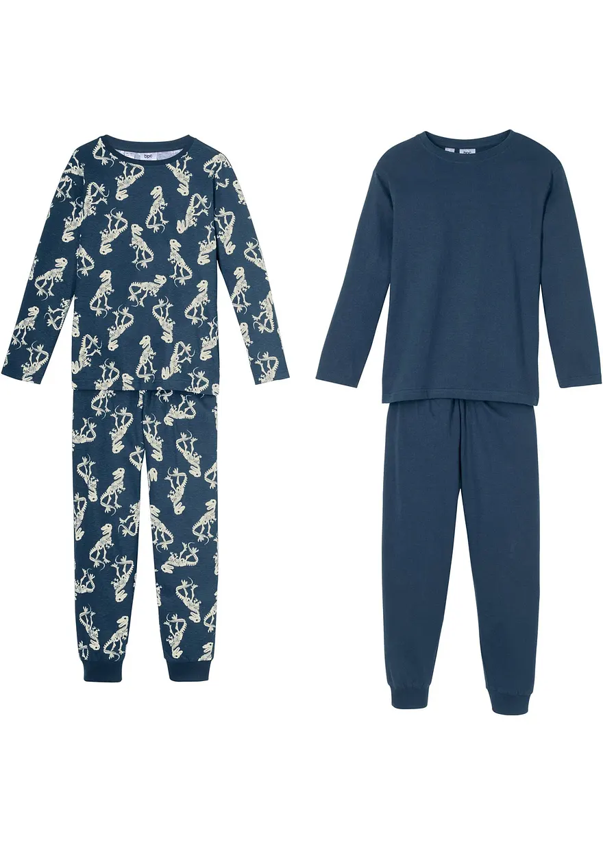 Pyjama (4-tlg. Set) in blau - bonprix Pyjama (4-tlg. Set) in blau - bonprix