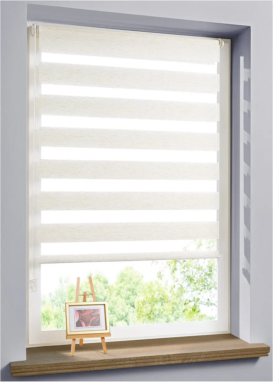 Doppelrollo in Leinen-Optik in beige - bonprix Doppelrollo in Leinen-Optik in beige - bonprix