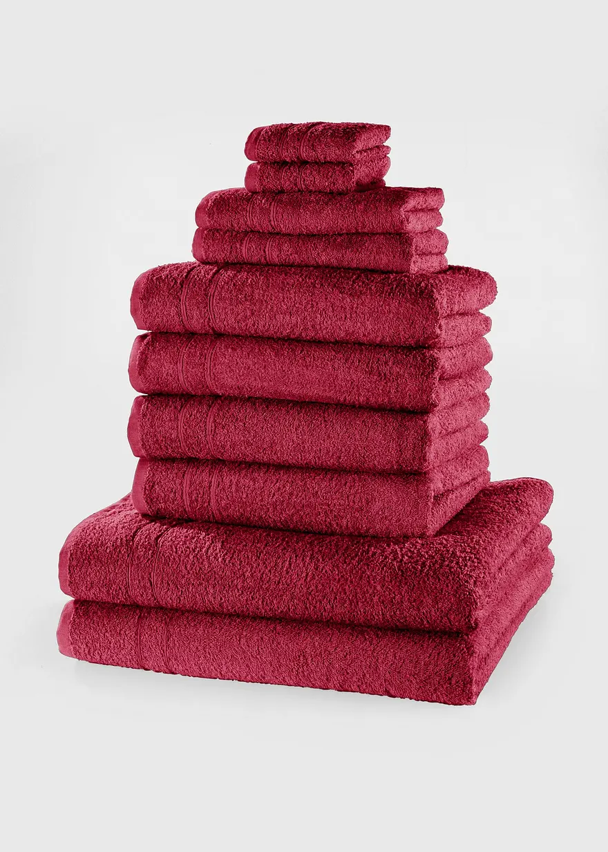 Handtuch Set (10-tlg. Set) in lila - bonprix Handtuch Set (10-tlg. Set) in lila - bonprix