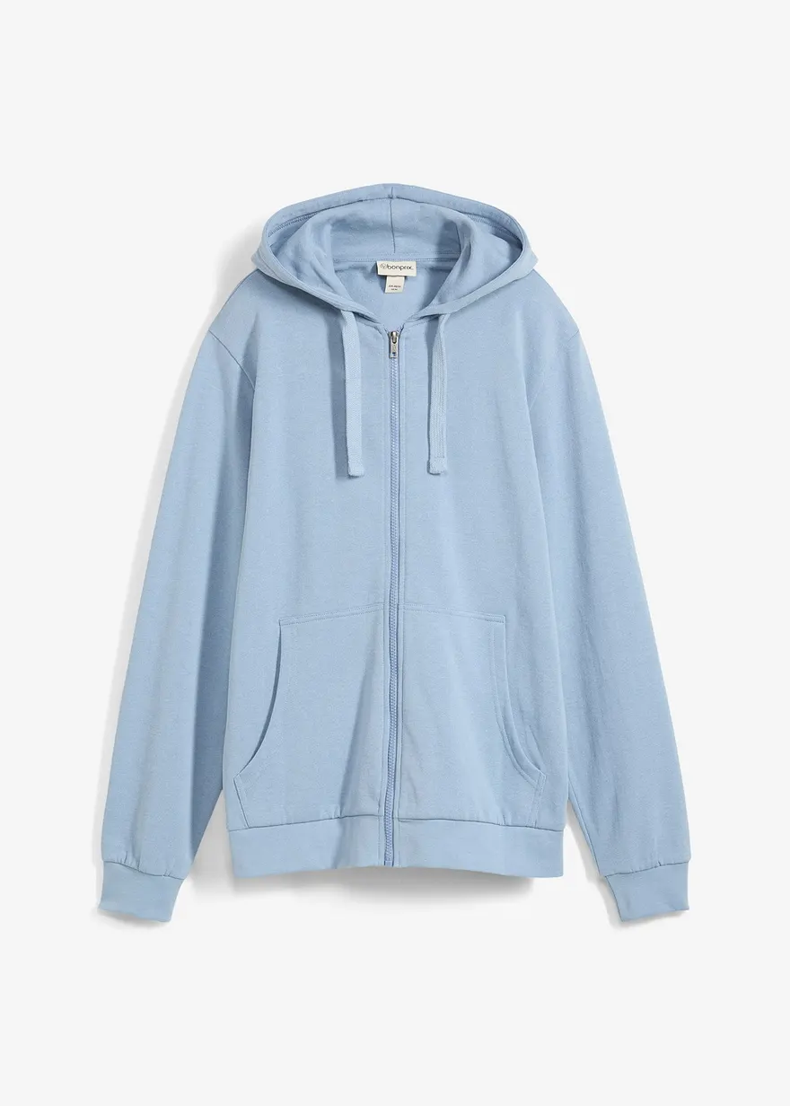 Kapuzen-Sweatjacke mit Reißverschluss in lila von vorne - bonprix Kapuzen-Sweatjacke mit Reißverschluss in lila von vorne - bonprix