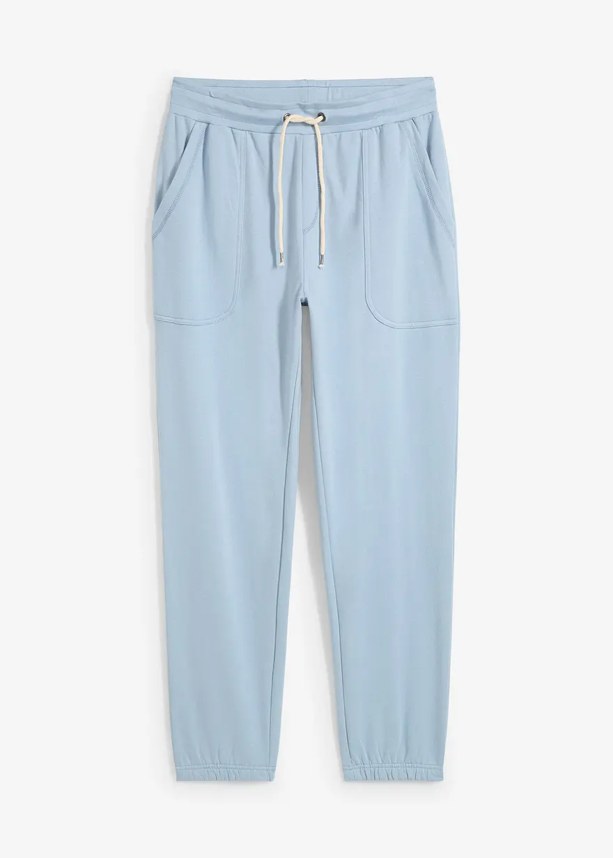 Jogginghose aus reiner Bio-Baumwolle in lila von vorne - bonprix Jogginghose aus reiner Bio-Baumwolle in lila von vorne - bonprix