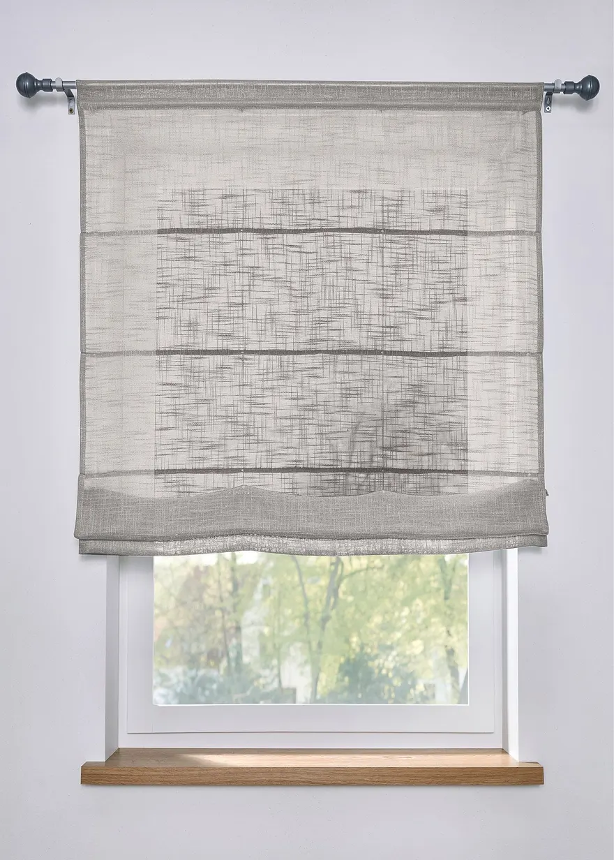 Faltrollo mit Struktur in grau - bonprix Faltrollo mit Struktur in grau - bonprix