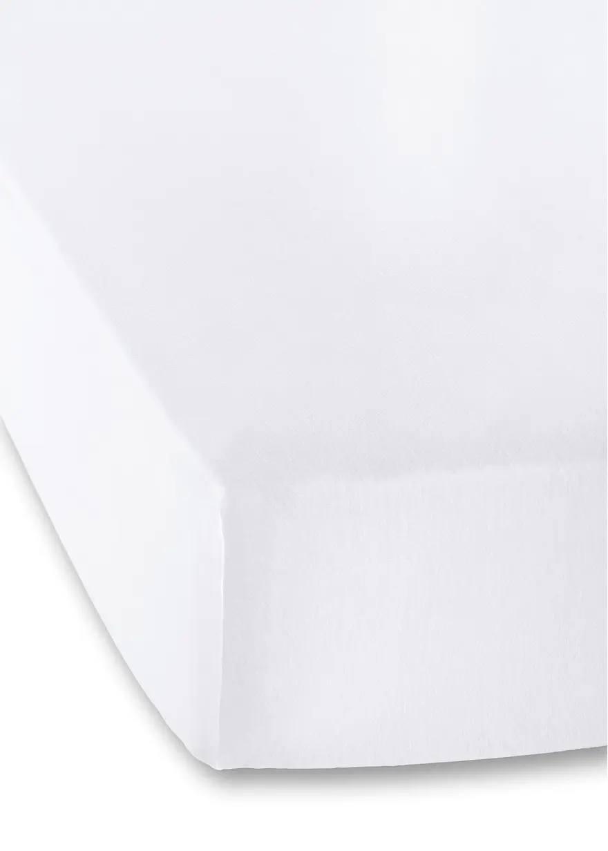 Jersey 40cm Spannbettlaken in weiß - bonprix Jersey 40cm Spannbettlaken in weiß - bonprix