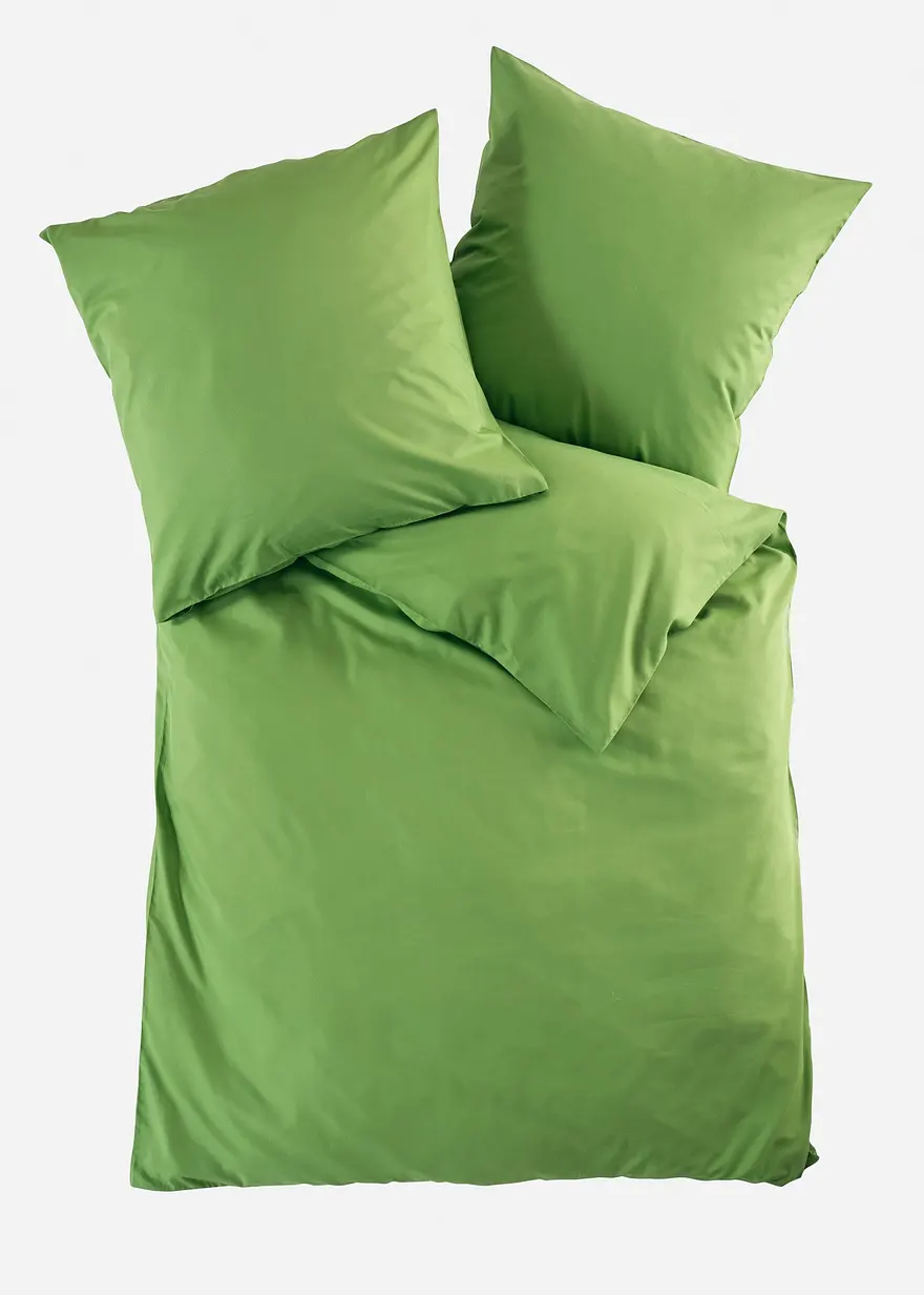 Bettwäsche unifarben in grün von vorne - bonprix Bettwäsche unifarben in grün von vorne - bonprix