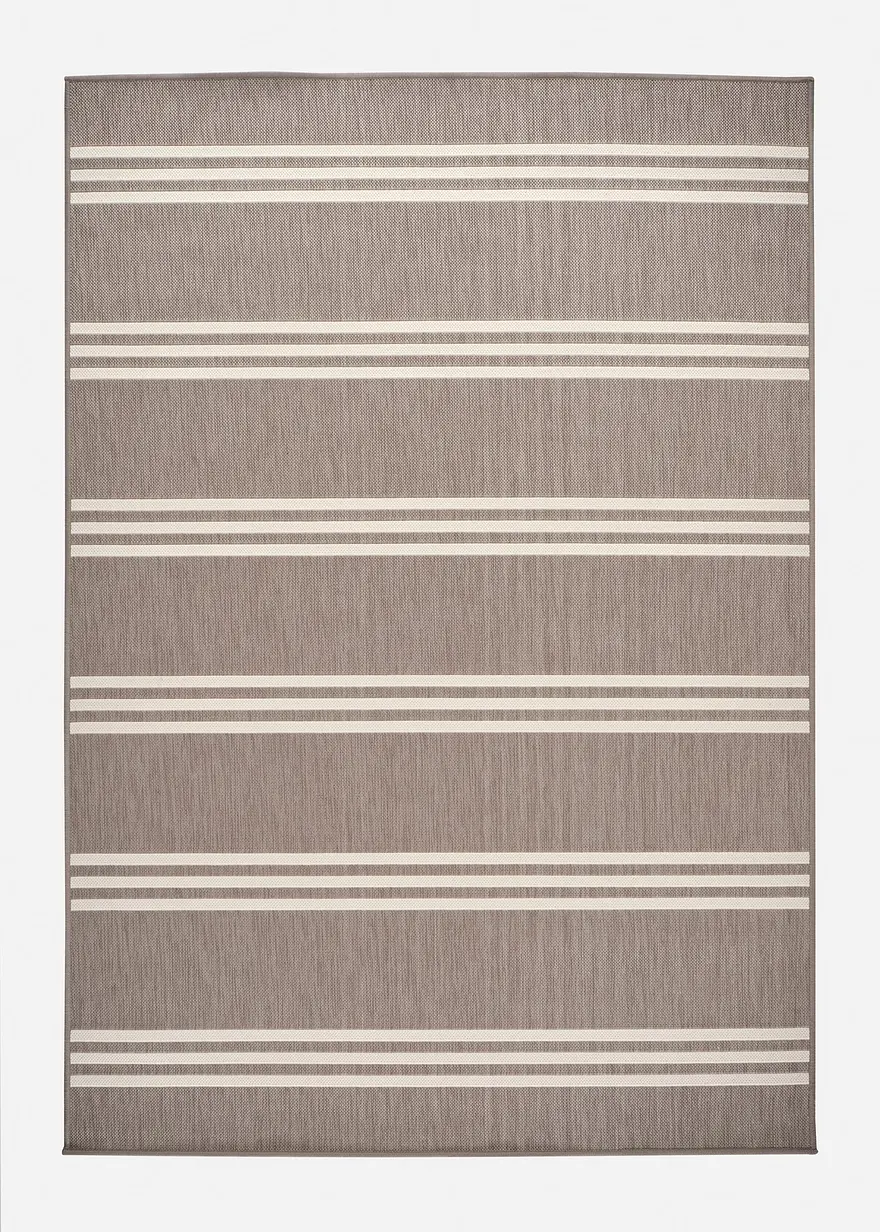 In- und Outdoor Wende-Teppich mit Streifen in braun von vorne - bonprix In- und Outdoor Wende-Teppich mit Streifen in braun von vorne - bonprix