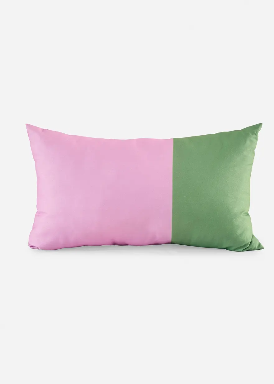 Kissen mit Colorblock Design in rosa von vorne - bonprix Kissen mit Colorblock Design in rosa von vorne - bonprix