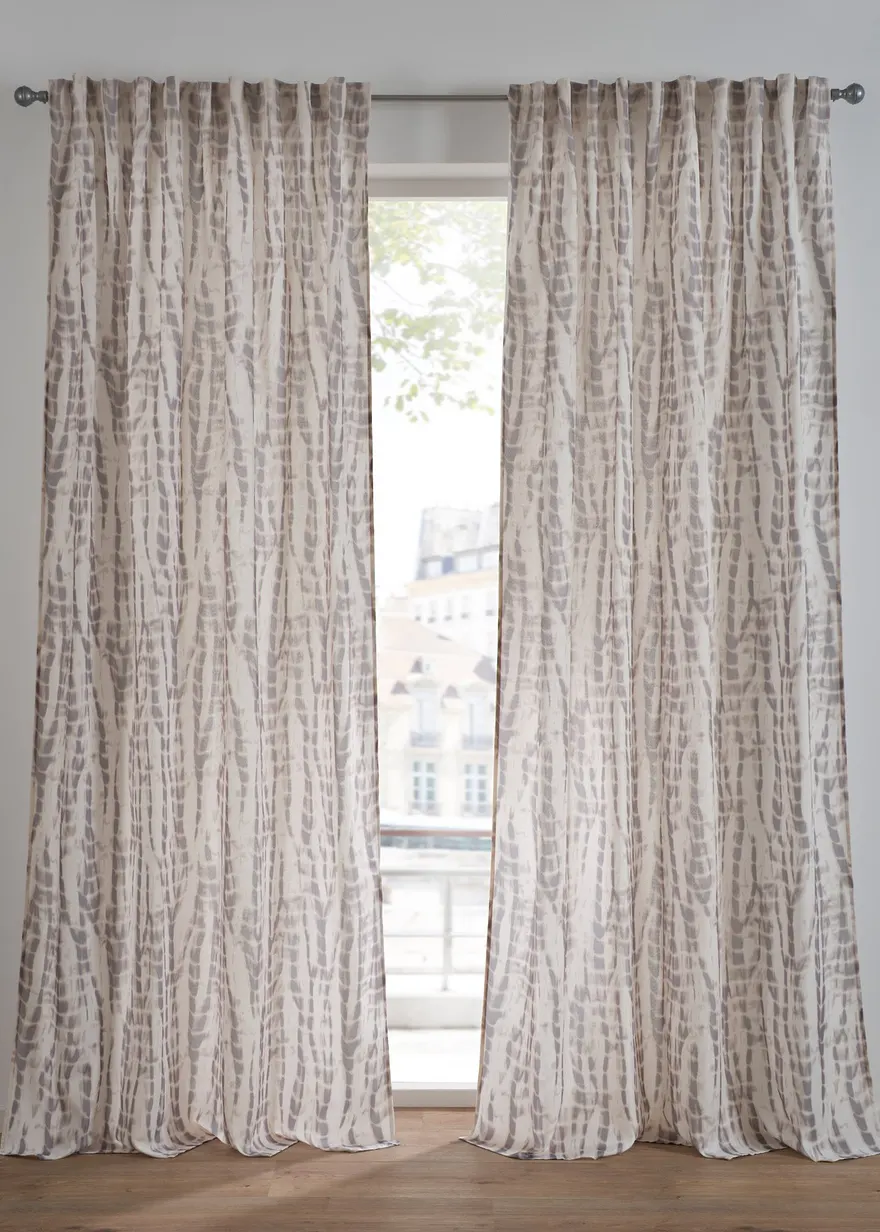 Gardine mit Druck (1er Pack) in beige - bonprix Gardine mit Druck (1er Pack) in beige - bonprix