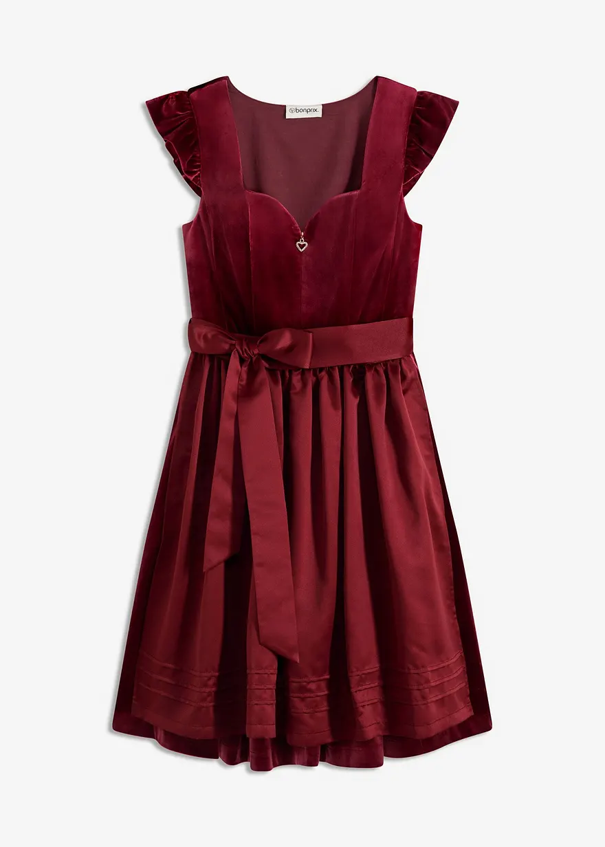 Dirndl und Schürze (2-tlg.Set) in rot von vorne - bonprix Dirndl und Schürze (2-tlg.Set) in rot von vorne - bonprix