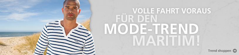 Maritim-Look  Streifen  Blau Weiß Sand